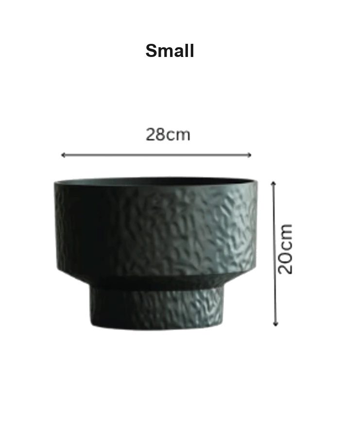 variation-small-hammered-classic-round-planter-black-v2 Small black hammered round planter dimensions